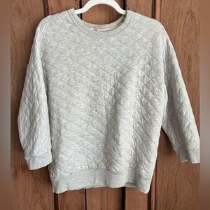 Elevated Basic Gap Women's Quilted Crew Neck Pullover Sweater